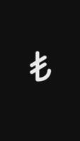 Lira turkish symbols icon outline simple animation. Icon simple animated vertical concept on black and white background. video