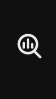 Search insight icon outline simple animation. Icon simple animated vertical concept on black and white background. video