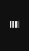 Barcode line scan outline icon simple animation. Icon simple animated vertical concept on black and white background. video
