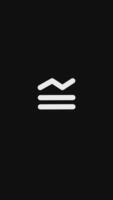 Legend toggle icon outline simple animation. Vertical icon simple black and white design animation. video