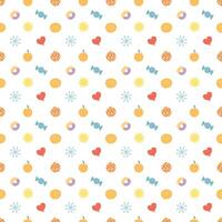 Seamless christmas pattern. New year background. Colored illustration with christmas icons vector