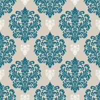 Damask Pattern,Classic Ornamental Design for Textiles and Wallpapers. vector