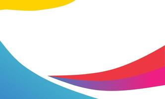 Colorful abstract wave design with smooth curved shapes in yellow, blue, pink, and gradient hues on a white background. Perfect for business banners, presentations, or creative templates vector