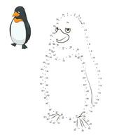 Learn to draw animal penguin colorful funny hand drawn illustration vector