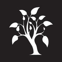 black silhouette of a leafless tree with intricate branches extending outward in all directions. The tree has a symmetrical structure with branches that spread wide. vector