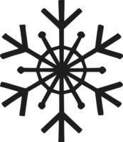 Minimalist Snowflake Silhouette - Simple Winter Icon for Holiday Designs vector