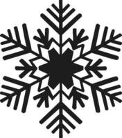 Intricate Snowflake Silhouette - Detailed Winter Icon for Seasonal Design Projects vector