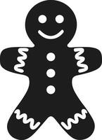 Smiling Gingerbread Man Cookie Illustration vector