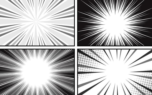 black and white comic book page panel background