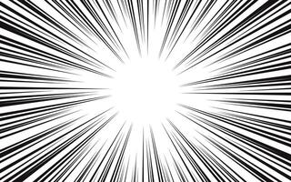 Black and white simple concentration lines. vector