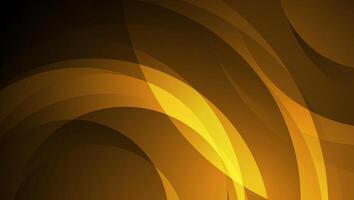 Dark yellow glossy circles abstract tech background vector