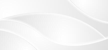 Abstract white grey smooth blurred waves background vector