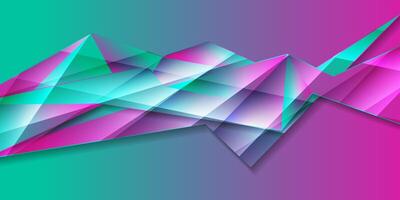 Holographic low poly abstract technology background vector