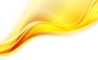 Bright yellow smooth blurred wavy abstract elegant background vector