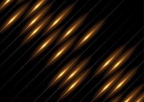 Golden glowing minimal lines abstract futuristic tech background vector