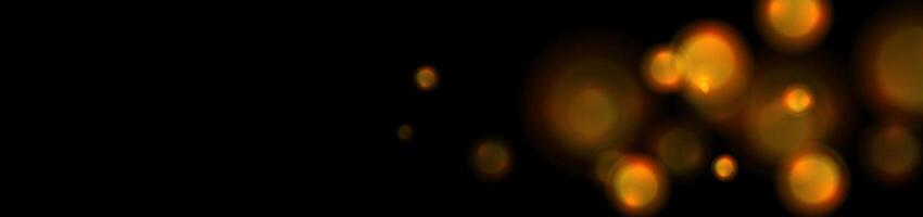 Orange glowing bokeh lights abstract background vector