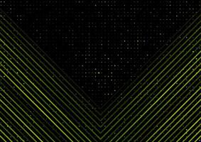 Green smooth arrows and small dots abstract geometry background vector