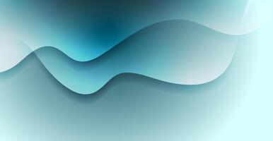 Blue smooth glossy waves abstract background vector