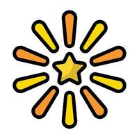 Simple Firework colorful icon. The icon can be used for websites, print templates, presentation templates, illustrations, etc vector