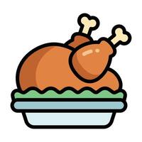 Simple Thanksgiving colorful icon. The icon can be used for websites, print templates, presentation templates, illustrations, etc vector