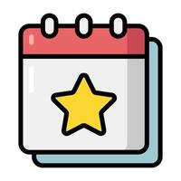 Simple Calendar colorful icon. The icon can be used for websites, print templates, presentation templates, illustrations, etc vector
