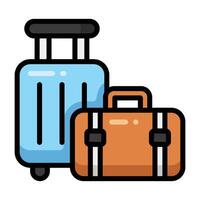 Simple Luggage colorful icon. The icon can be used for websites, print templates, presentation templates, illustrations, etc vector