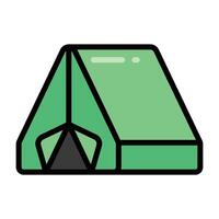 Simple Tent colorful icon. The icon can be used for websites, print templates, presentation templates, illustrations, etc vector