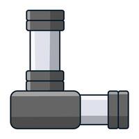 Pipe isolated on white background vector