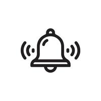 Minimalist Notification Bell Icon with Sound Waves vector