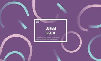 Abstract colorful background with gradient circles and line shapes vector