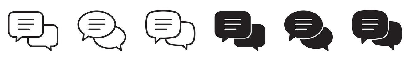 Chat icon. Talk speech bubble icon. Dialogue balloon icon. Comment sign. vector