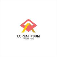 lorem ipsum logo a initial icon with creative illustration vector