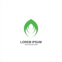 lorem ipsum leaf icon with creative illustration vector