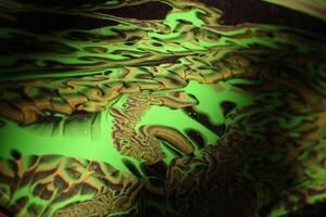 Experience the mesmerizing beauty of abstract green patterns created through fluid dynamics photo