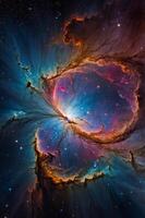 The orion nebula, a nebula in the constellation of orion photo