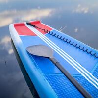 Deck of a racing stand up paddleboard photo