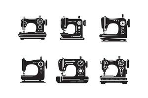 Sewing Machine silhouette illustration Design vector