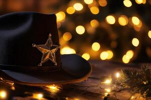 A cowboy hat with a star on it photo