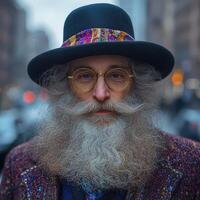 A man with a long beard photo