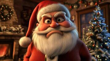 Santa claus is looking angry in this animated image photo