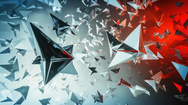 3d rendering of a bunch of paper airplanes flying in the air photo