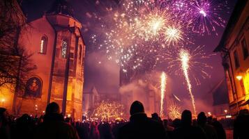 Fireworks in the sky photo