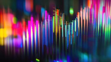 Abstract colorful lines on a black background photo