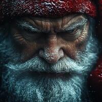 An old man with a beard and a red hat photo