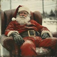 Santa claus in a chair photo
