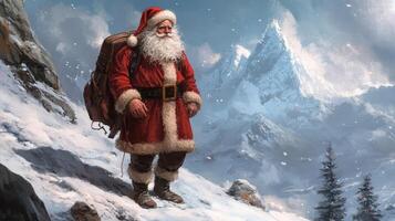 Santa claus in the snow photo