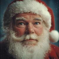 A man with a beard and a santa hat photo