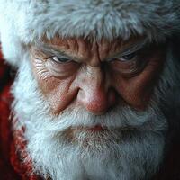 Santa claus angry face photo