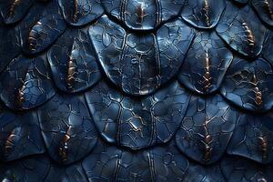 Abstract Blue Reptile Scales Texture for Futuristic Design Projects photo