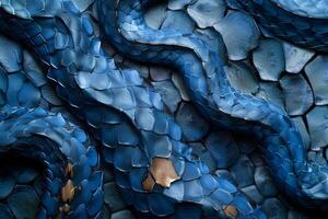 Abstract Blue Snake Scales Texture - Conceptual Art for Design photo
